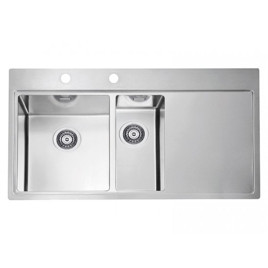 ALVEUS PURE 60 INOX - Pomivalno korito z odcejalnikom desno