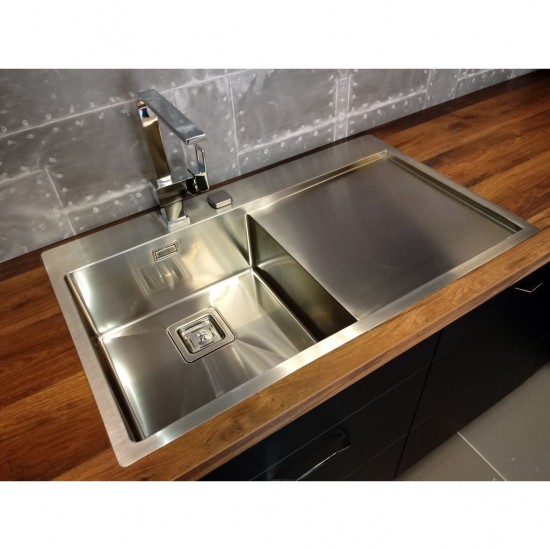 SINK SOLUTION A LINE PLUS INOX - Pomivalno korito z odcejalnikom desno