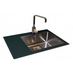 SINK SOLUTION X LINE 780*540 ČRNA - Pomivalno korito z odcejalnikom levo