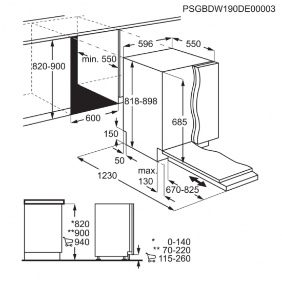 ELECTROLUX EEG67410L - Vgradni pomivalni stroj