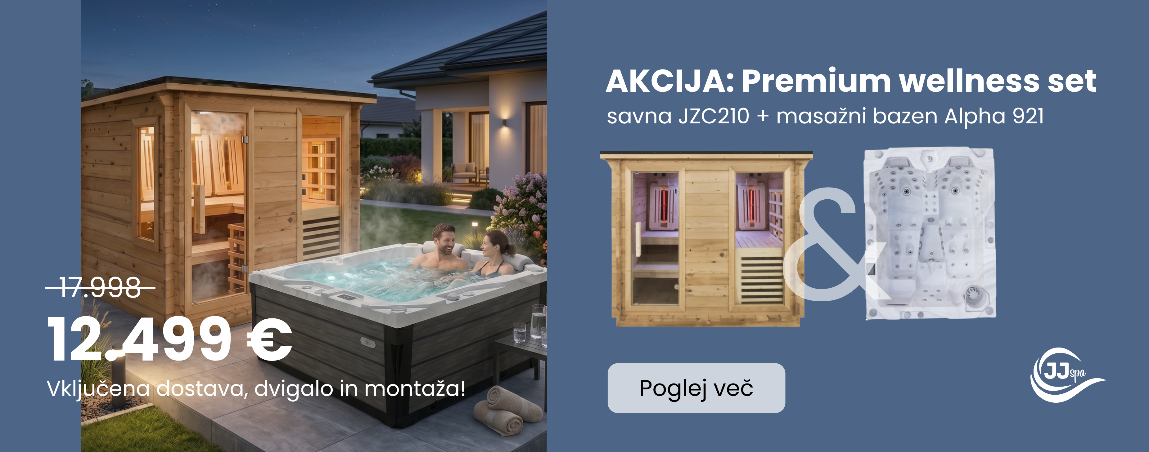 akcija masažni bazen in zunanja savna