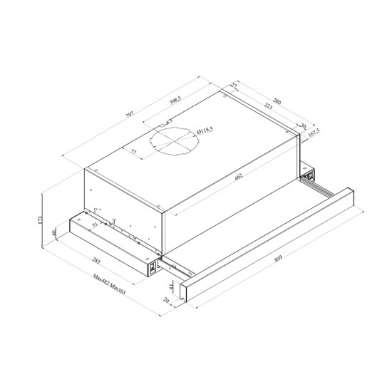 SICCABO GEA LUX IN EVO 90 - Izvlečna napa