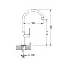 ALVEUS ARC 80 BELA - Kuhinjska pipa