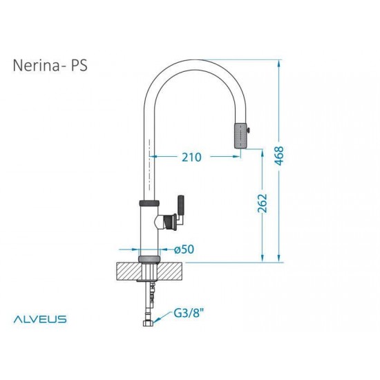 ALVEUS NERINA - PS NIKELJ MAT - Kuhinjska pipa