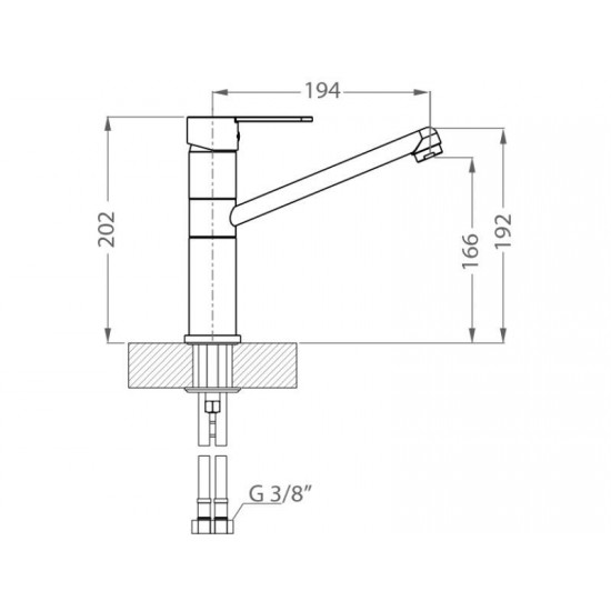 ALVEUS ZENIT CARBON G91 - Kuhinjska pipa