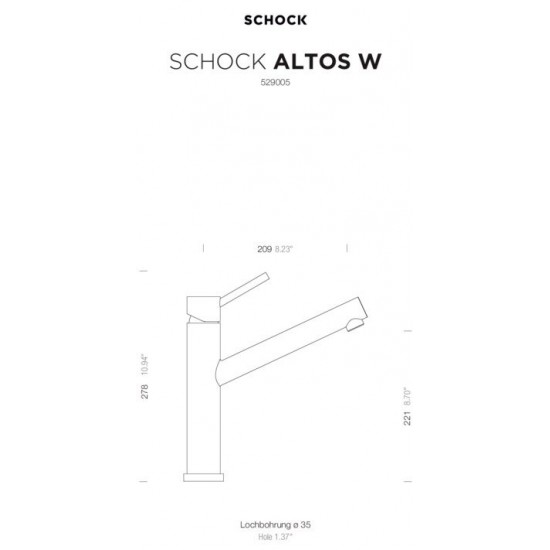 SCHOCK ALTOS W 529005 - Kuhinjska pipa