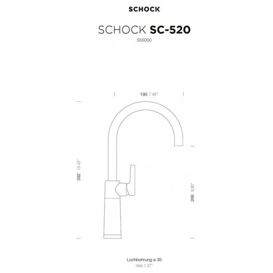 SCHOCK SC-520 MAGMA - Kuhinjska pipa
