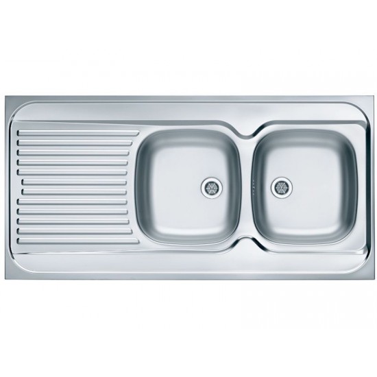 ALVEUS CLASSIC 100 NAT INOX - Pomivalno korito z odcejalnikom levo