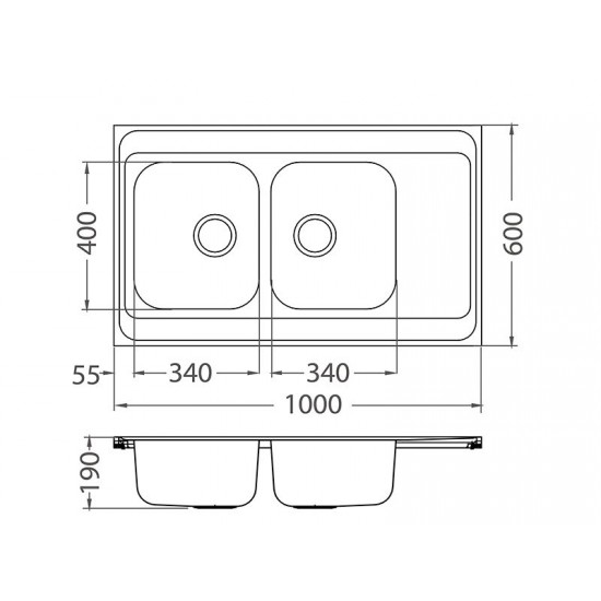 ALVEUS CLASSIC PRO 80 INOX - Pomivalno korito z odcejalnikom