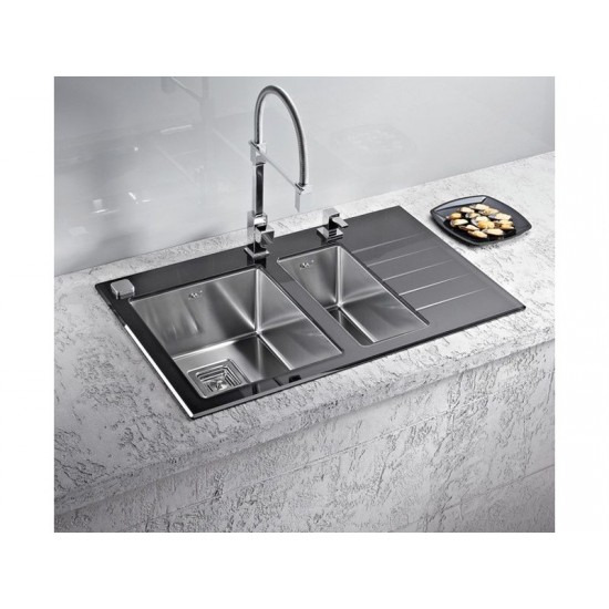 ALVEUS CRYSTALIX 20 INOX - Pomivalno korito z odcejalnikom desno