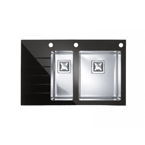 ALVEUS CRYSTALIX 20 INOX - Pomivalno korito z odcejalnikom levo