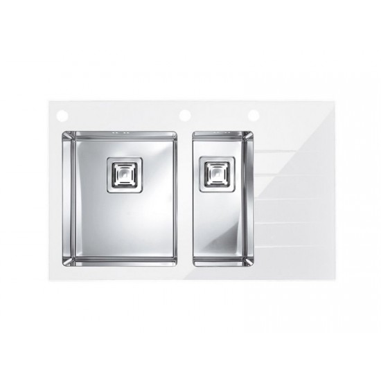 ALVEUS CRYSTALIX 20 INOX - Pomivalno korito z odcejalnikom desno