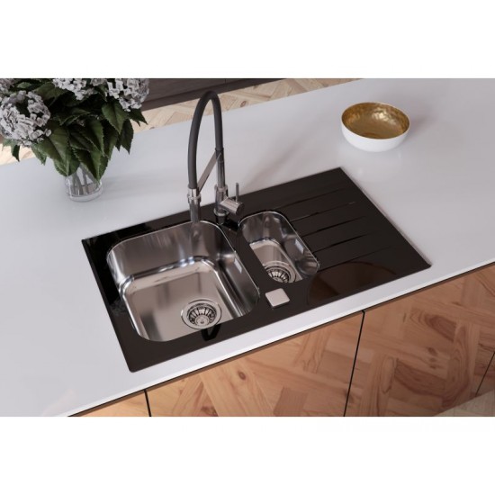 ALVEUS GLASSIX 20 INOX - Pomivalno korito z odcejalnikom