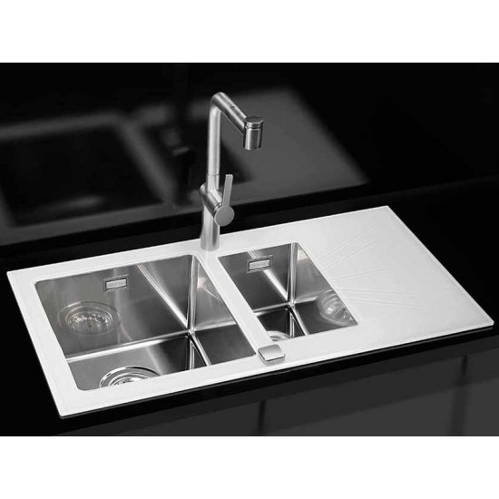 ALVEUS KARAT 20 INOX - Pomivalno korito z odcejalnikom desno