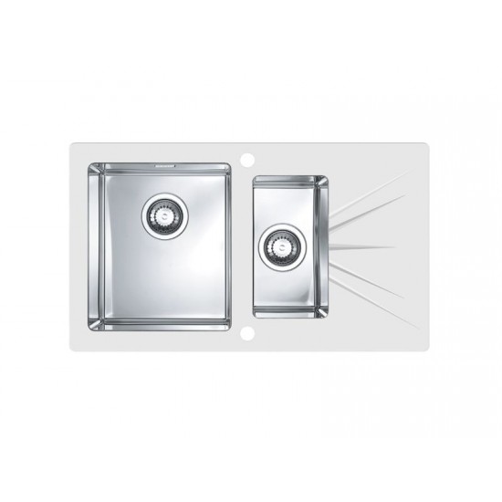 ALVEUS KARAT 20 INOX - Pomivalno korito z odcejalnikom desno