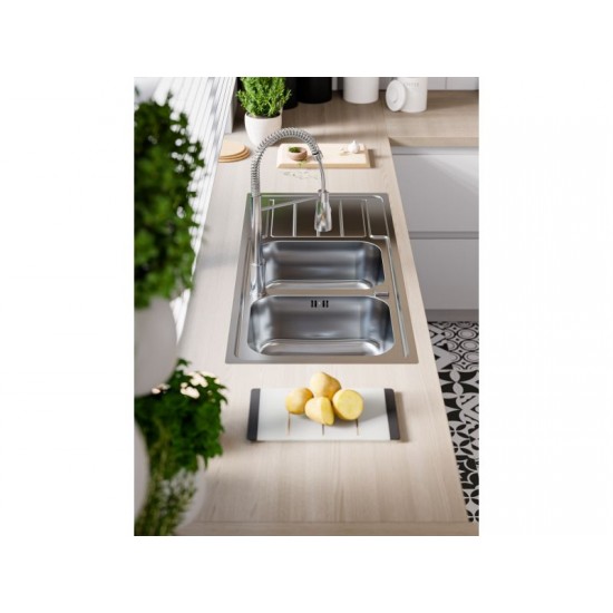 ALVEUS LINE MAXIM 100 F/S INOX - Pomivalno korito z odcejalnikom