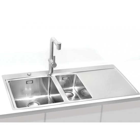 ALVEUS PURE UP 60 INOX - Pomivalno korito z odcejalnikom desno