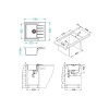 ALVEUS CADIT 10 CONCRETE G81 - Pomivalno korito z odcejalnikom