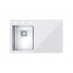 ALVEUS CRYSTALIX 10 BELA - Pomivalno korito z odcejalnikom desno