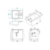 ALVEUS INTERMEZZO 30 CONCRETE G81 - Pomivalno korito z odcejalnikom