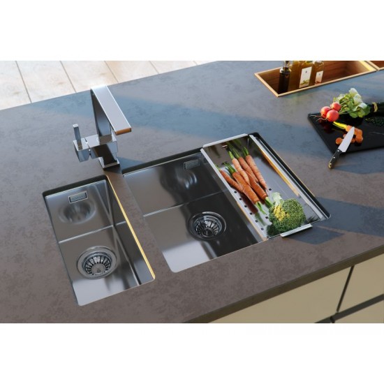 ALVEUS QUADRIX 10 INOX - Pomivalno korito brez odcejalnika