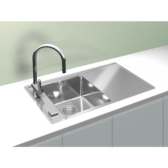 ALVEUS STRICTO 10 INOX - Pomivalno korito z odcejalnikom desno