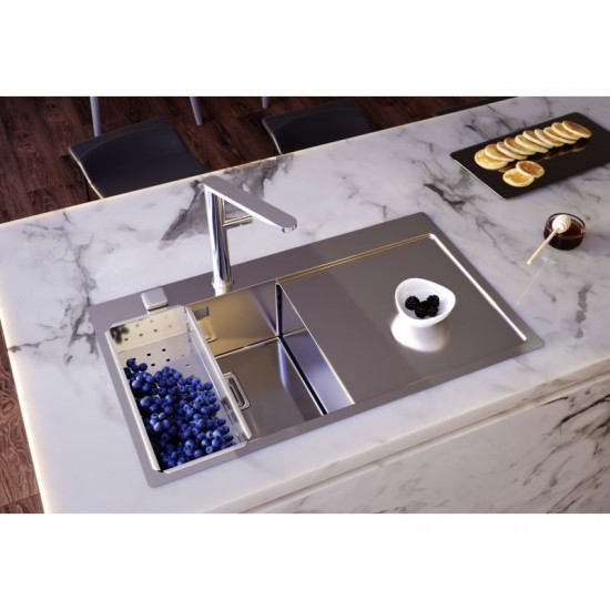 ALVEUS STYLUX 50 INOX - Pomivalno korito z odcejalnikom desno