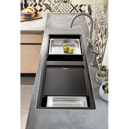 SCHOCK PREPSTATION D-150 STONE - Pomivalno korito z odcejalnikom