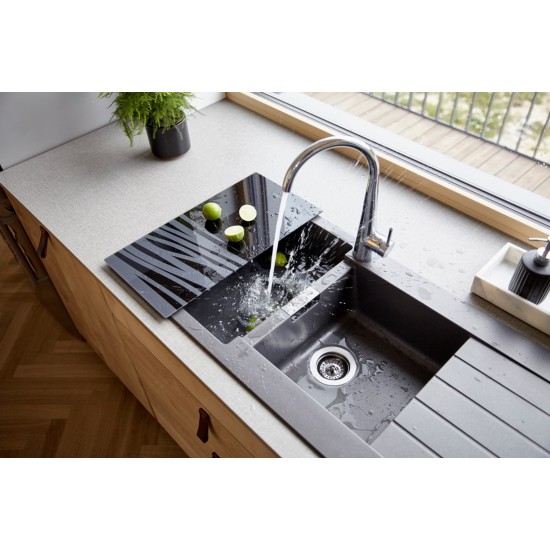 SCHOCK SIGNUS D-200 STONE - Pomivalno korito z odcejalnikom