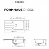 SCHOCK FORMHAUS D-100L ONYX - Pomivalno korito z odcejalnikom