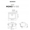 SCHOCK MONO N-100 CARBONIUM - Pomivalno korito brez odcejalnika
