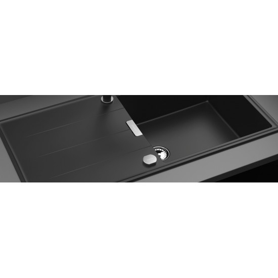 SCHOCK TIA D-100L STONE - Pomivalno korito z odcejalnikom