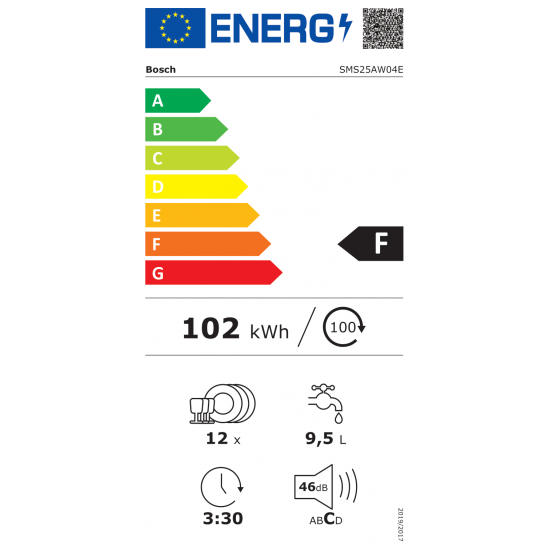 BOSCH SMS25AW04E - Prostostoječi pomivalni stroj