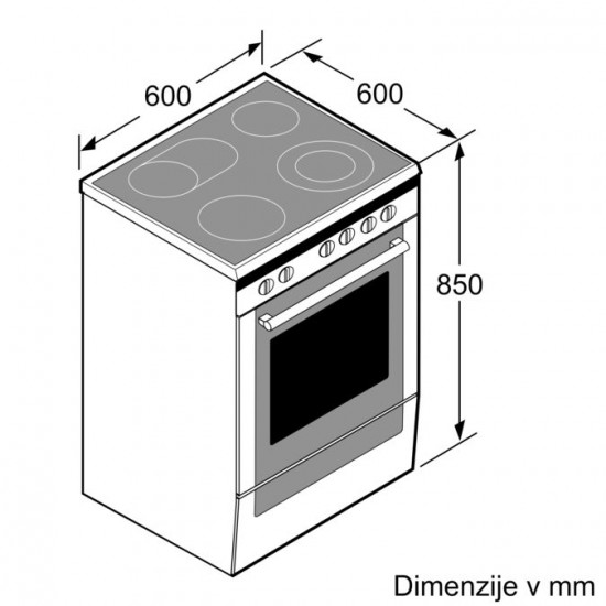 BOSCH HKA090150 - Električni štedilnik Serie 2