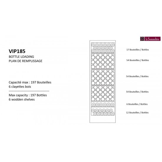 LA SOMMELIÈRE VIP185 - Prostostoječa vinska vitrina