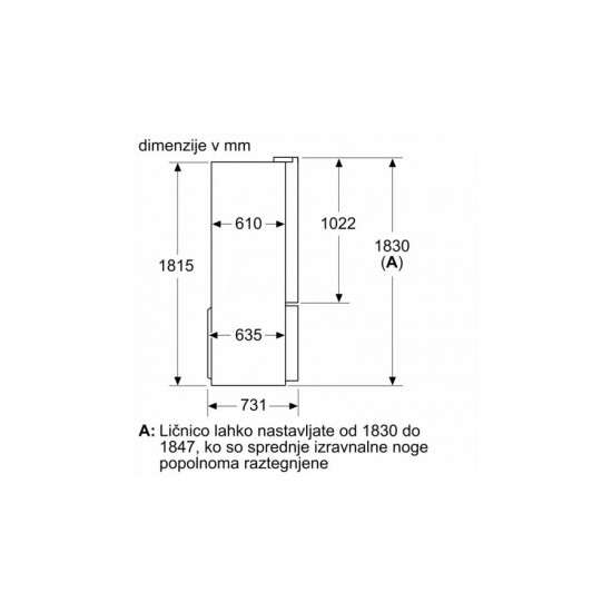 BOSCH KFN96VPEA - Ameriški hladilnik