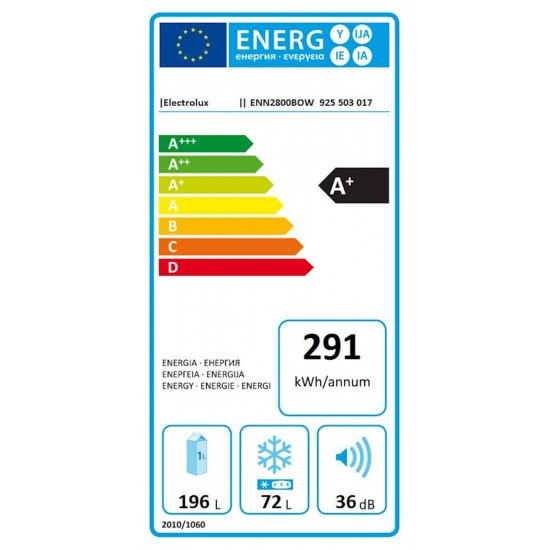 ELECTROLUX ENN2800BOW - Vgradni hladilnik z zamrzovalnikom spodaj