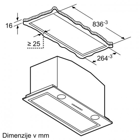 BOSCH DHL885C - Vgradna napa Serie 6
