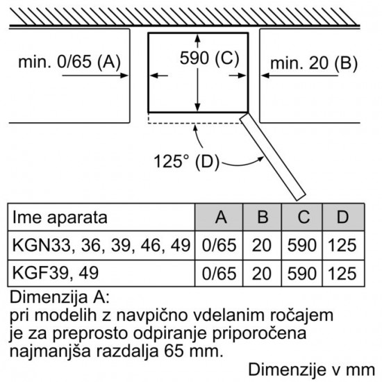 BOSCH KGN33NLEB - Prostostoječi hladilnik z zamrzovalnikom spodaj Serie 2