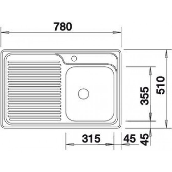 BLANCO CLASSIC 40 S INOX - Pomivalno korito z odcejalnikom