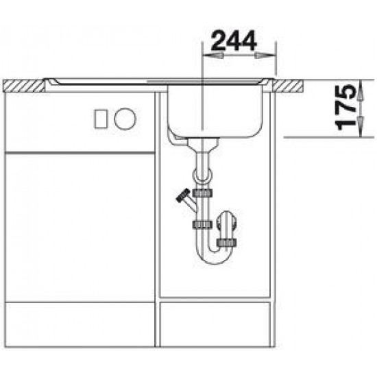 BLANCO CLASSIC 40 S INOX - Pomivalno korito z odcejalnikom