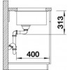 BLANCO SUBLINE 400-U ALUMINIJ - Pomivalno korito brez odcejalnika