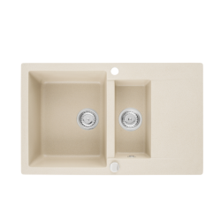 SINK SOLUTION NATURA 120 PLUS BEŽ - Pomivalno korito z odcejalnikom