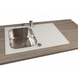 SINK SOLUTION S LINE 800*500 BELA - Pomivalno korito z odcejalnikom