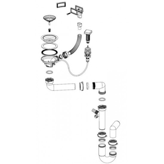 SINK SOLUTION S LINE 800*500 ČRNA - Pomivalno korito z odcejalnikom