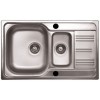 SINK SOLUTION A LINE 800*500 INOX - Dvojno pomivalno korito z odcejalnikom