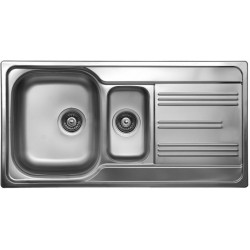 SINK SOLUTION A LINE 980*500 INOX - Dvojno pomivalno korito z odcejalnikom