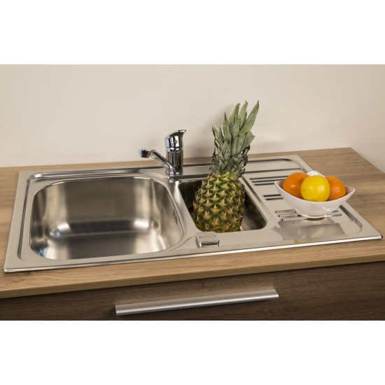 SINK SOLUTION A LINE 800*500 INOX - Dvojno pomivalno korito z odcejalnikom