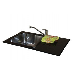 SINK SOLUTION S LINE 780*435 ČRNA - Pomivalno korito z odcejalnikom