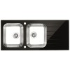 SINK SOLUTION S LINE 1160*500 ČRNA - Pomivalno korito z odcejalnikom